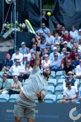 Matteo Berrettini (ITA). xettx, Deutschland, Stuttgart, 15.06.2024, Tennis, Boss Open, 2024, Halbfinale, L.Musetti (ITA) - M.Berrettini (ITA), TC Weissenhof, Center Court Foto: A2 Bildagentur Peter Hartenfelser