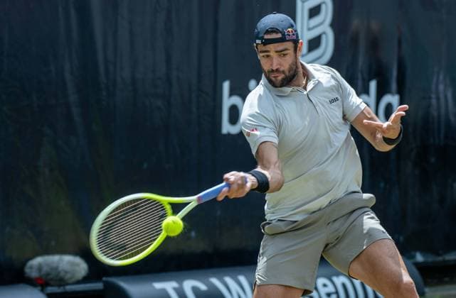 Matteo Berrettini (ITA). xettx, Deutschland, Stuttgart, 15.06.2024, Tennis, Boss Open, 2024, Halbfinale, L.Musetti (ITA) - M.Berrettini (ITA), TC Weissenhof, Center Court Foto: A2 Bildagentur Peter Hartenfelser