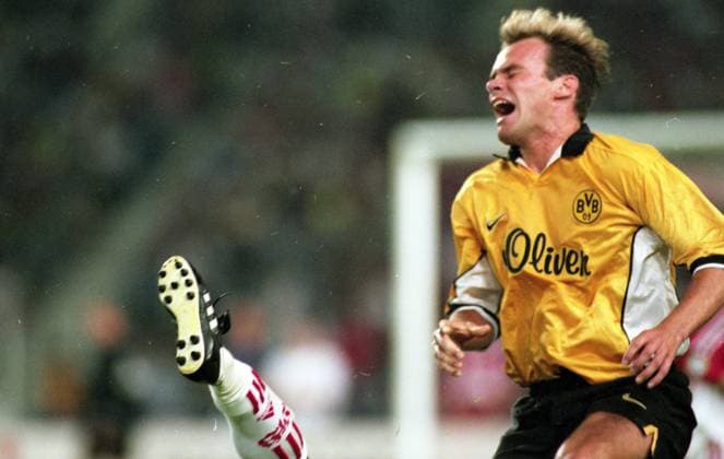 14.08.98 VfB Stuttgart - Borussia Dortmund Deutschland, Stuttgart, 14.08.1998, Fussball, Bundesliga, VfB Stuttgart - Borussia Dortmund (2:1): Christian Nerlinger (Borussia Dortmund). *** 14 08 98 VfB Stuttgart Borussia Dortmund Germany, Stuttgart, 14 08 1998, Football, Bundesliga, VfB Stuttgart Borussia Dortmund 2 1 Christian Nerlinger Borussia Dortmund