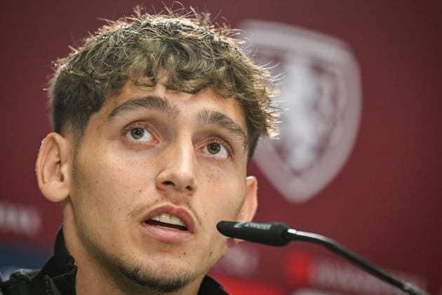 Striker Mojmir Chytil attends a press conference, PK, Pressekonferenz of Czech national football team within the European Football Championships, Norderstedt, Germany, June 15, 2024. (CTKxPhoto VitxSimanek) CTKPhotoP2024061503403  CTKPhotoP2024061503403