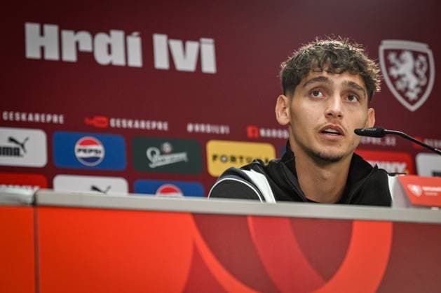 Striker Mojmir Chytil attends a press conference, PK, Pressekonferenz of Czech national football team within the European Football Championships, Norderstedt, Germany, June 15, 2024. (CTKxPhoto VitxSimanek) CTKPhotoP2024061503418  CTKPhotoP2024061503418