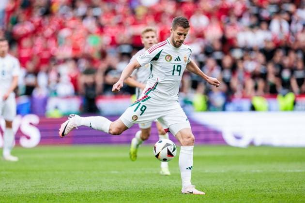 UEFA EURO 2024: Ungarn - Schweiz; 14.06.2024 Barnabas Varga (Ungarn, 19) am Ball UEFA EURO 2024: Ungarn - Schweiz; Cologne Stadium, Köln am 15.06.2024 Copyright: xBEAUTIFULxSPORTS Wunderlx