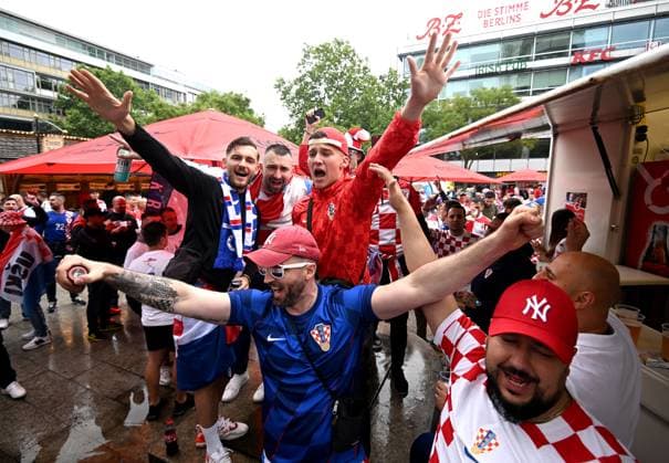Berlin: Fans in the city ahead of the match Ahead of the match between Croatia and Spain, a fan frenzy began near the Fan Zone around the city, in Berlin, Germany, on June 15, 2024. MarkoxLukunic PIXSELL