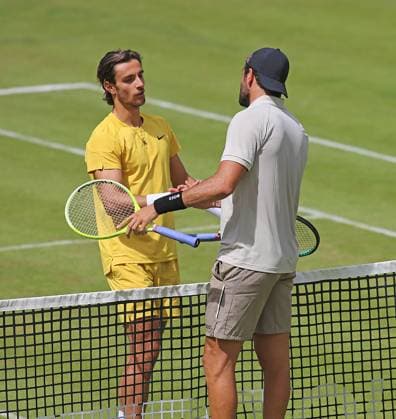 15.06.2024, BossOpen 2024, ATP, Tennis Herren Tour, TC Weissenhof, Stuttgart, Tennis, im Bild: Matteo Berrettini (ITA) Sieger mit Lorenzo Musetti (ITA)
