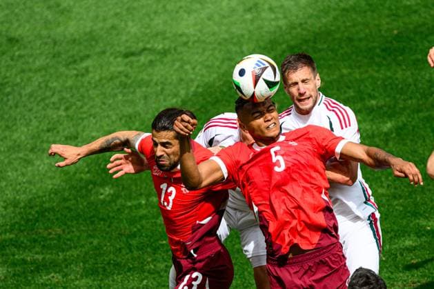 COLOGNE, GERMANY - 15 JUNE, 2024: The football match of EURO 2024 Hungary vs. Switzerland at Rhein Energie Stadion  Copyright: xVITALIIxKLIUIEVx