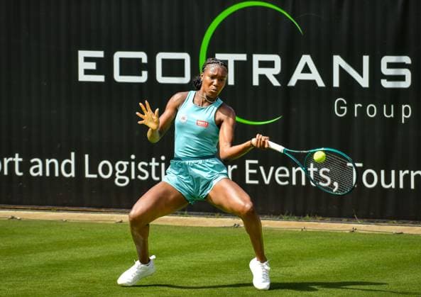 Tennis, ecotrans Ladies Open 2024 in Berlin 15.06.2024, xdanx, Sport Tennis, ecotrans Ladies Open 2024 in Berlin, v.l.Noma Noha Akugue (GER) in Aktion. Berlin Steffi-Graf-Stadion Berlin Germany (DE) Copyright: xDanielxLakomskix