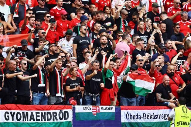 Hungary fans ahead of the game Hungary v Switzerland, UEFA European Championship, EM, Europameisterschaft 2024, Group A, Football, Cologne Stadium, Cologne, Germany, 15 Jun 2024 EDITORIAL USE ONLY No use with unauthorised audio, video, data, fixture lists, club league logos or live services. Online in-match use limited to 120 images, no video emulation. No use in betting, games or single club league player publications. Copyright: xMichaelxZemanek Shutterstockx 14539265cv