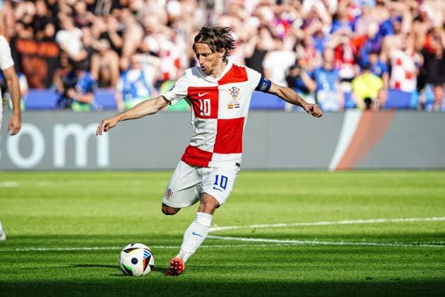 Luka Modric (Kroatien, 10) GER, Spanien vs. Kroatien, Fussball Europameisterschaft, UEFA EURO, EM, Europameisterschaft,Fussball 2024, Gruppe B, Spieltag 1, 15.06.2024 GER, Spanien vs. Kroatien, Fussball Europameisterschaft, UEFA Euro 2024, Gruppe B, Spieltag 1, 15.06.2024 Berlin Copyright: xEibner-Pressefoto MarcelxvonxFehrnx EP_MFN