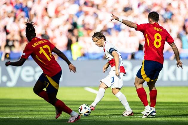 UEFA EURO, EM, Europameisterschaft,Fussball 2024: Spanien - Kroatien; 15.06.2024 Luca Modric (Kroatien, 10) UEFA EURO 2024: Spanien - Kroatien; Olympiastadion, Berlin; 15.06.2024 Copyright: xBEAUTIFULxSPORTS Buriakovx