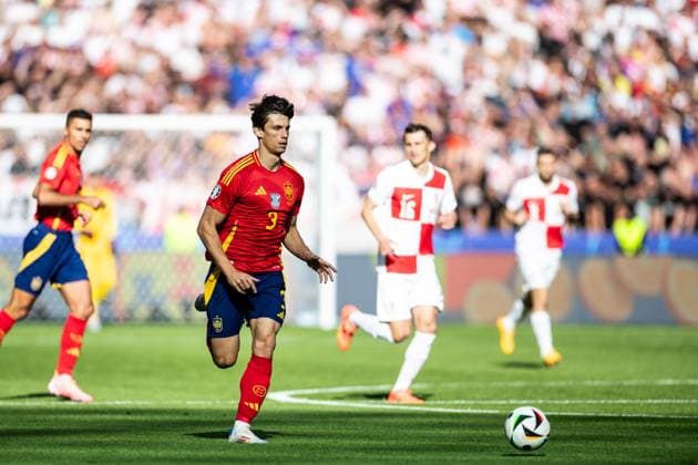 UEFA EURO, EM, Europameisterschaft,Fussball 2024: Spanien - Kroatien; 15.06.2024 Robin Le Normand (Spanien, 3) UEFA EURO 2024: Spanien - Kroatien; Olympiastadion, Berlin; 15.06.2024 Copyright: xBEAUTIFULxSPORTS Buriakovx
