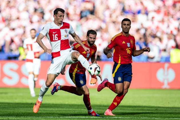 UEFA EURO, EM, Europameisterschaft,Fussball 2024: Spanien - Kroatien; 15.06.2024 Ante Budimir (Kroatien, 16) UEFA EURO 2024: Spanien - Kroatien; Olympiastadion, Berlin; 15.06.2024 Copyright: xBEAUTIFULxSPORTS Buriakovx