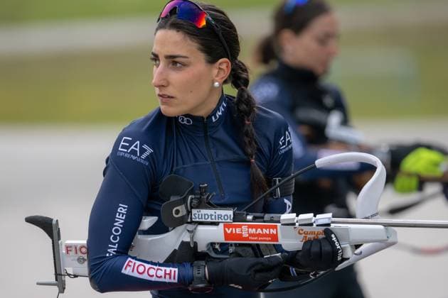 BIATHLON - Rebecca PASSLER (ITA) am 14.06.2024 während des Trainings in der Chiemgau Arena, Ruhpolding, Deutschland - Foto: ERNST WUKITS - *** BIATHLON Rebecca PASSLER ITA on 14 06 2024 during training in the Chiemgau Arena, Ruhpolding, Germany Photo ERNST WUKITS