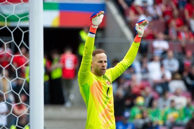 Peter Gulacsi (Ungarn, 01), GER, Hungary (HUN) vs Switzerland (SUI), Fussball Europameisterschaft, UEFA EURO, EM, Europameisterschaft,Fussball 2024, Gruppe A, 1. Spieltag, 15.06.2024 GER, Hungary (HUN) vs Switzerland (SUI), Fussball Europameisterschaft, UEFA EURO 2024, Gruppe A, 1. Spieltag, 15.06.2024 Koeln Copyright: xEibner-Pressefoto Memmlerx EP_MMR