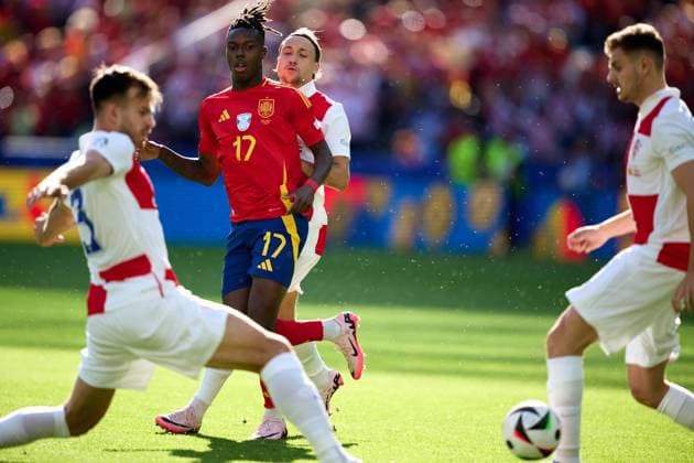 Nico Williams (Spanien Nationalmannschaft Euro 2024, 17), GER, UEFA EURO, EM, Europameisterschaft,Fussball 2024, Fussball Herren, UEFA EM 2024 Matchtag 1, Gruppe B, Spanien vs. Kroatien, 15.06.2024. GER, UEFA Euro 2024, Fussball Herren, UEFA EM 2024 Matchtag 1, Gruppe B, Spanien vs. Kroatien, 15.06.2024. Berlin Copyright: xEibner-Pressefotox xClaudiusxRauchx EP_CRH