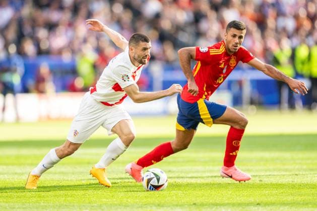 Spain v Croatia, UEFA EURO, EM, Europameisterschaft,Fussball 2024, Berlin, Germany Berlin, Germany. 15th, June 2024. Mateo Kovacic (8) of Croatia seen during the UEFA Euro 2024 match in Group B between Spain and Croatia at Olympiastadion in Berlin. Berlin Germany  Copyright: xGonzalesxPhoto FrederikkexJensenx