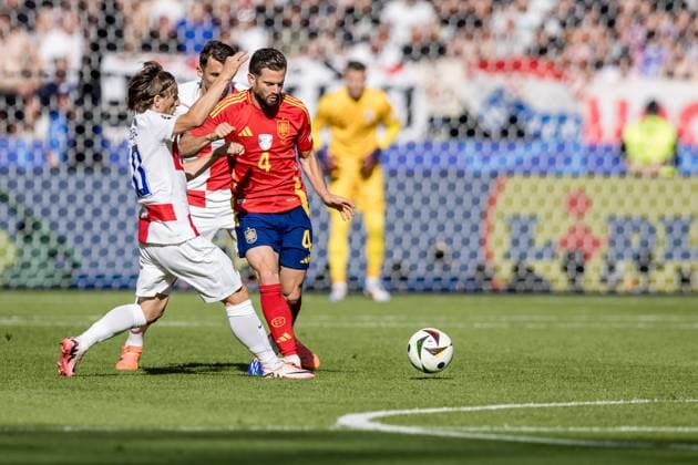 Spain v Croatia: Group B - UEFA EURO, EM, Europameisterschaft,Fussball 2024 Luka Modric and Nacho are playing during the Spain vs. Croatia match at UEFA Euro 2024 in Berlin, Germany, on June 15, 2024. Berlin Germany  Copyright: xFotoxOlimpikx originalFilename:jastrzebowski-spainvsc240615_npq0b.jpg