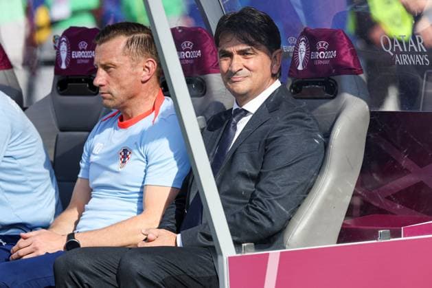 2024-06-15 Spain v Croatia - Group B - UEFA EURO, EM, Europameisterschaft,Fussball 2024 BERLIN, GERMANY - JUNE 15: head coach Zlatko Dalic of Croatia looks up during the Group B - UEFA EURO 2024 match between Spain and Croatia at Olympiastadion on June 15, 2024 in Berlin, Germany. (Photo by Peter Lous BSR Agency) Berlin Germany Content not available for redistribution in The Netherlands directly or indirectly through any third parties. Copyright: xBSRxAgencyx