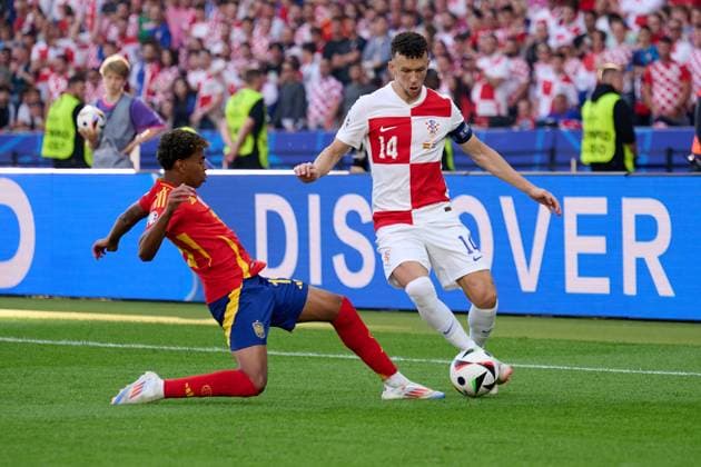 Ivan Perisic (Kroatien Nationalmannschaft Euro 2024, 14), GER, UEFA EURO, EM, Europameisterschaft,Fussball 2024, Fussball Herren, UEFA EM 2024 Matchtag 1, Gruppe B, Spanien vs. Kroatien, 15.06.2024. GER, UEFA Euro 2024, Fussball Herren, UEFA EM 2024 Matchtag 1, Gruppe B, Spanien vs. Kroatien, 15.06.2024. Berlin Copyright: xEibner-Pressefotox xClaudiusxRauchx EP_CRH