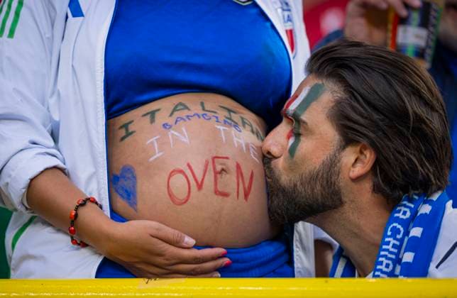 Dortmund, Germany. 15th Jun 2024. Italian Fans with Bambino in the oven Italy - Albania Italien - Albanien 15.06.2024