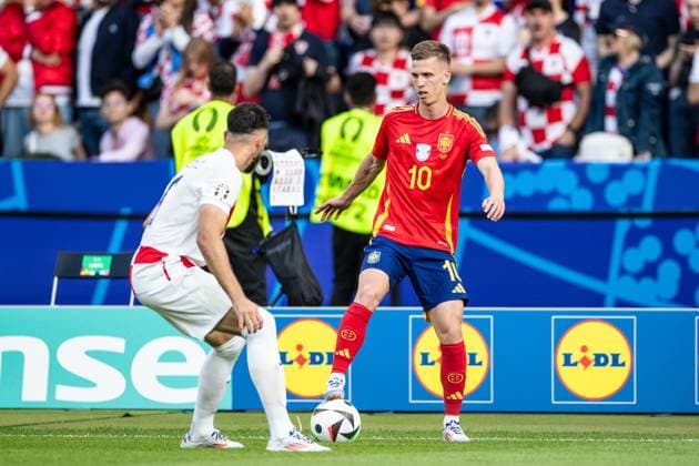 UEFA EURO, EM, Europameisterschaft,Fussball 2024: Spanien - Kroatien; 15.06.2024 Dani Olmo (Spanien, 10) UEFA EURO 2024: Spanien - Kroatien; Olympiastadion, Berlin; 15.06.2024 Copyright: xBEAUTIFULxSPORTS Buriakovx