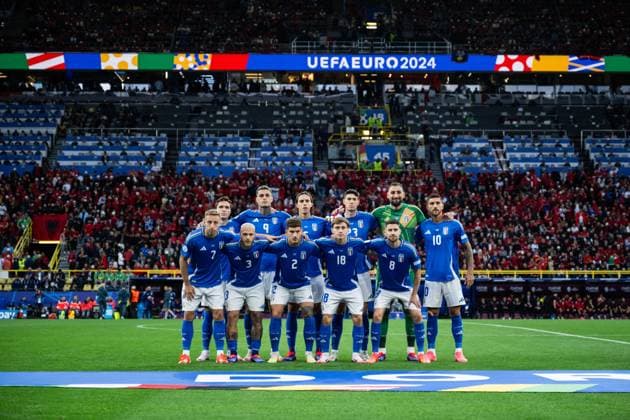 240615 The starting eleven of Italy ahead of the UEFA EURO, EM, Europameisterschaft,Fussball 2024 Football Championship match between Italy and Albania on June 15, 2024 in Dortmund. Photo: Jesper Zerman BILDBYRAN kod JZ JZ0538 fotboll football soccer fotball fotbolls-em europamästerskap em uefa euro uefa european football championship euro 2024 italy albanien albania bbeng Copyright: JESPERxZERMAN BB240615JZ035