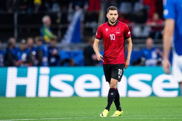 240615 Nedim Bajrami of Albania during the UEFA EURO, EM, Europameisterschaft,Fussball 2024 Football Championship match between Italy and Albania on June 15, 2024 in Dortmund. Photo: Jesper Zerman BILDBYRAN kod JZ JZ0538 fotboll football soccer fotball fotbolls-em europamästerskap em uefa euro uefa european football championship euro 2024 italy albanien albania bbeng Copyright: JESPERxZERMAN BB240615JZ039