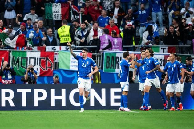 240615 Alessandro Bastoni of Italy celebrates after 1-1 during the UEFA EURO, EM, Europameisterschaft,Fussball 2024 Football Championship match between Italy and Albania on June 15, 2024 in Dortmund. Photo: Jesper Zerman BILDBYRAN kod JZ JZ0538 fotboll football soccer fotball fotbolls-em europamästerskap em uefa euro uefa european football championship euro 2024 italy albanien albania bbeng jubel Copyright: JESPERxZERMAN BB240615JZ051