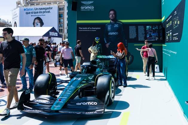 June 15, 2024, Barcelona, Barcelona, Spain: Inauguration of the F1 Barcelona Fan Village for the celebration of the Spanish Formula 1 Grand Prix.at Pl. Catalunya on June 15, 2024 in Barcelona, Spain. Barcelona Spain - ZUMAa181 20240615_zaa_a181_099 Copyright: xJavierxBorregox