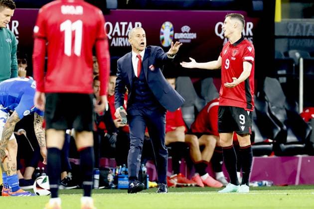 DORTMUND, Signal Iduna Park Stadium, 15-06-2024 , European Football Championship Euro2024, Group stage match no.4 between Italy and Albania, Albania trainer coach Sylvio Mendes De Campos coaching Italy - Albania (Euro2024)  x25498573x Copyright: