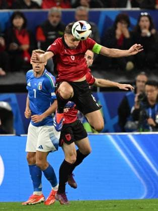 DORTMUND - Berat Djimsiti of Albania during the UEFA EURO, EM, Europameisterschaft,Fussball 2024 group B match between Italy and Albania at Signal Iduna Park on June 15, 2024 in Dortmund, Germany. ANP Hollandse Hoogte UEFA EURO 2024 2024 xVIxANPxSportx xGerritxvanxKeulenxIVx 501175598 originalFilename: 501175598.jpg