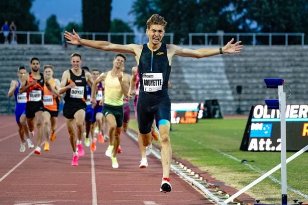 Sport Themen der Woche KW24 Sport Bilder des Tages Mael Gouyette (France) - 1500 m hommes ATHLETISME : Meeting NikaÃ¯a - Nice - 15 06 2024 NorbertScanella Panoramic 