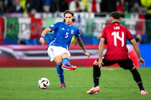 240615 Riccardo Calafiori of Italy during the UEFA EURO, EM, Europameisterschaft,Fussball 2024 Football Championship match between Italy and Albania on June 15, 2024 in Dortmund. Photo: Jesper Zerman BILDBYRAN kod JZ JZ0538 fotboll football soccer fotball fotbolls-em europamästerskap em uefa euro uefa european football championship euro 2024 italy albanien albania bbeng Copyright: JESPERxZERMAN BB240615JZ089