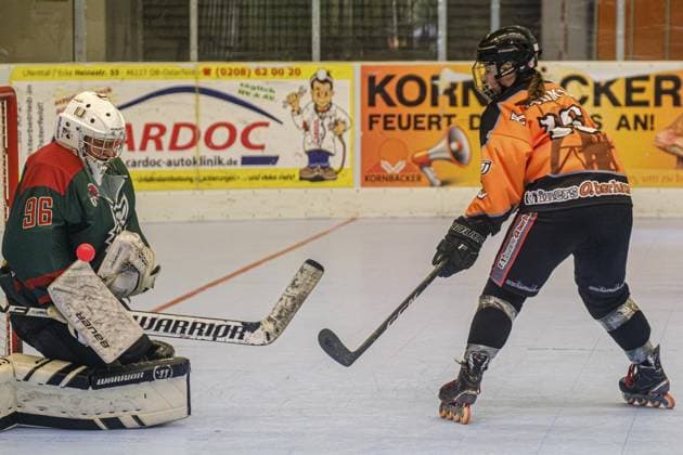 RECORD DATE NOT STATED Skaterhockey Bundelsiga Frauen in Oberhausen ** NUR FÜR REDAKTIONELLE ZWECKE ** EDITORIAL USE ONLY **<p>Skaterhockey Bundelsiga Frauen: Miners Oberhausen - Spreewölfe Berlin am Samstag, 15. Juni 2024 in der Pflugbeil-Arena in Oberhausen.¨ Deutschland NRW Oberhausen Copyright: ChristophxWojtyczka