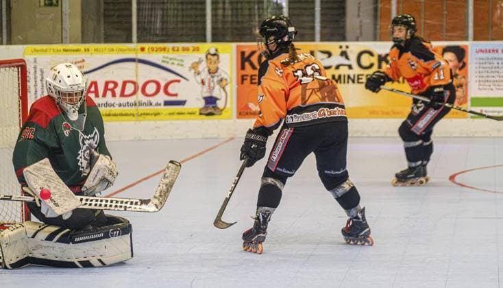 RECORD DATE NOT STATED Skaterhockey Bundelsiga Frauen in Oberhausen ** NUR FÜR REDAKTIONELLE ZWECKE ** EDITORIAL USE ONLY **<p>Skaterhockey Bundelsiga Frauen: Miners Oberhausen - Spreewölfe Berlin am Samstag, 15. Juni 2024 in der Pflugbeil-Arena in Oberhausen.¨ Deutschland NRW Oberhausen Copyright: ChristophxWojtyczka