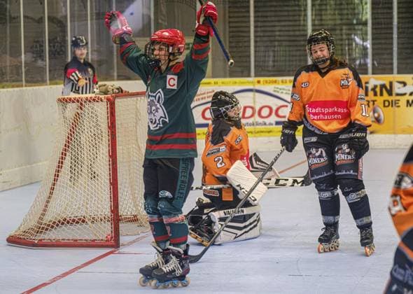 RECORD DATE NOT STATED Skaterhockey Bundelsiga Frauen in Oberhausen ** NUR FÜR REDAKTIONELLE ZWECKE ** EDITORIAL USE ONLY **<p>Skaterhockey Bundelsiga Frauen: Miners Oberhausen - Spreewölfe Berlin am Samstag, 15. Juni 2024 in der Pflugbeil-Arena in Oberhausen.¨ Deutschland NRW Oberhausen Copyright: ChristophxWojtyczka