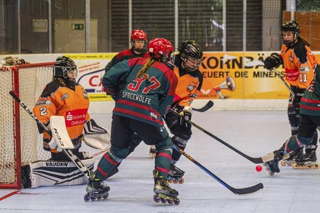 RECORD DATE NOT STATED Skaterhockey Bundelsiga Frauen in Oberhausen ** NUR FÜR REDAKTIONELLE ZWECKE ** EDITORIAL USE ONLY **<p>Skaterhockey Bundelsiga Frauen: Miners Oberhausen - Spreewölfe Berlin am Samstag, 15. Juni 2024 in der Pflugbeil-Arena in Oberhausen.¨ Deutschland NRW Oberhausen Copyright: ChristophxWojtyczka