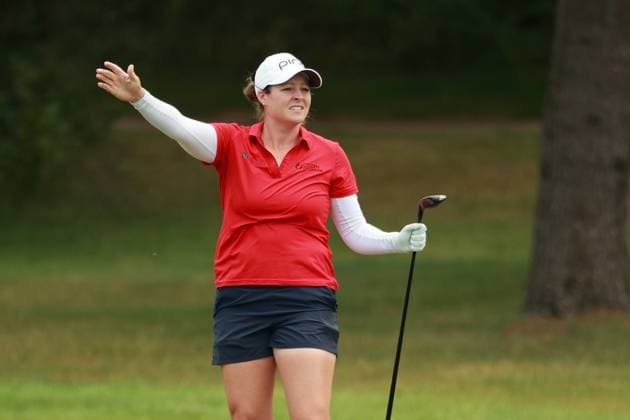 Meijer LPGA, Golf Damen Classic Ally Ewing of the United States plays her second shot on the 10th hole during Day Three of the Meijer LPGA Classic for Simply Give golf tournament at Blythefield Country Club in Belmont, MI, USA Saturday, June 15, 2024. Belmont Michigan United States  Copyright: xJorgexLemusx originalFilename:lemus-meijerlp240615_npMI8.jpg