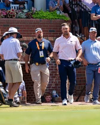 June 15, 2024, Pinehurst, North Carolina, USA: BRYSON DeCHAMBEAU of Grapevine, Texas, walks out of the club house to the first tee during Saturday s third round for the 124th U.S. Open, June 15, 2024, at Pinehurst Resort & Country Club (Course No. 2) in Pinehurst, North Carolina. Pinehurst USA - ZUMAh97_ 20240615_fap_h97_040 Copyright: xTimothyxL.xHalex