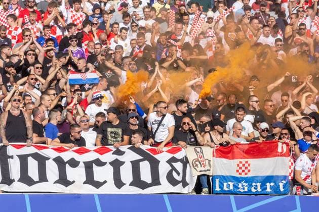 Spain v Croatia - UEFA EURO, EM, Europameisterschaft,Fussball 2024 Croatian fans are gathering during the UEFA Euro 2024 Group B match between Spain v Croatia, at the Olympiastadion Berlin in Berlin, Germany, on June 15, 2024. Berlin Germany  Copyright: xAndrzejxIwanczukx originalFilename:iwanczuk-spainvcr240615_np6Im.jpg