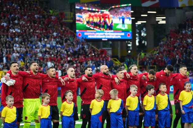 GER: Italy v Albania. UEFA EURO, EM, Europameisterschaft,Fussball 2024 Albania national team, Nationalteam during the UEFA Euro 2024 match between Italy and Albania, Group B, date 1, played at BVB Stadion on June 15, 2024 in Dortmund, Germany. kpng Copyright: xSergioxRuizx xPRESSINPHOTOx PS_240615_ITA_ALB_093