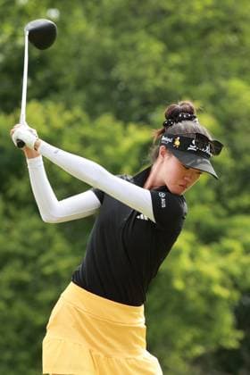 Meijer LPGA, Golf Damen Classic Grace Kim of Australia tees off on the 12th hole during Day Three of the Meijer LPGA Classic for Simply Give golf tournament at Blythefield Country Club in Belmont, MI, USA Saturday, June 15, 2024. Belmont Michigan United States  Copyright: xJorgexLemusx originalFilename:lemus-meijerlp240615_npGR8.jpg