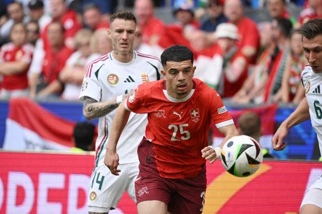 Zeki Amdouni (Schweiz) 15.06.2024, Fussball Europameisterschaft 2024, Vorrunde, 1. Spieltag Ungarn - Schweiz 1:3 Koeln Rhein Energie Stadion Nordrhein Westfalen Deutschland