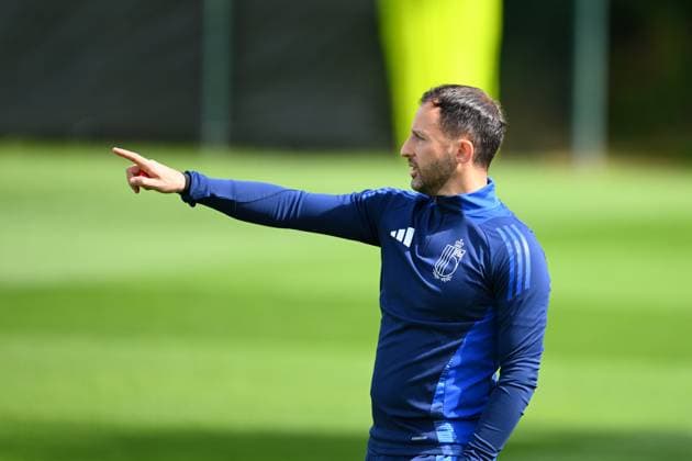 EURO 2024, Nationalteam Belgien, Training Belgium Media Activities - UEFA EURO, EM, Europameisterschaft,Fussball 2024 16 06 2024 FREIBERG AM NECKA, GERMANY - JUNE 16 : Tedesco Domenico head coach of Belgium during a training session of the Belgian Red Devils at the UEFA EURO 2024 European Football Championship tournament on June 16, 2024 in Freiberg am Necka, Germany, 16 06 2024 Freiberg am Necka Germany  Copyright: xVincentxKalutx