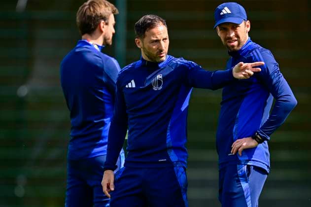 EURO 2024, Nationalteam Belgien, Training Belgium Media Activities - UEFA EURO, EM, Europameisterschaft,Fussball 2024 16 06 2024 FREIBERG AM NECKA, GERMANY - JUNE 16 : Tedesco Domenico head coach of Belgium and Hinkel Andreas assistant coach of Belgium during a training session of the Belgian Red Devils at the UEFA EURO 2024 European Football Championship tournament on June 16, 2024 in Freiberg am Necka, Germany, 16 06 2024 Freiberg am Necka Germany  Copyright: xPeterxDexVoechtx