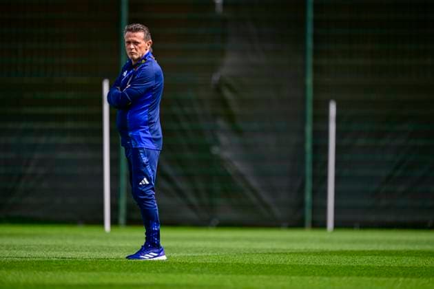 EURO 2024, Nationalteam Belgien, Training Belgium Media Activities - UEFA EURO, EM, Europameisterschaft,Fussball 2024 16 06 2024 FREIBERG AM NECKA, GERMANY - JUNE 16 : Vercauteren Franky technical director of Belgium during a training session of the Belgian Red Devils at the UEFA EURO 2024 European Football Championship tournament on June 16, 2024 in Freiberg am Necka, Germany, 16 06 2024 Freiberg am Necka Germany  Copyright: xPeterxDexVoechtx