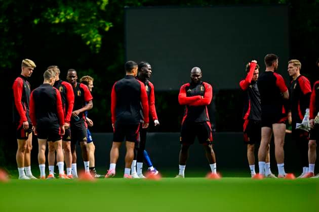 EURO 2024, Nationalteam Belgien, Training Belgium Media Activities - UEFA EURO, EM, Europameisterschaft,Fussball 2024 16 06 2024 FREIBERG AM NECKA, GERMANY - JUNE 16 : Lukaku Romelu forward of Belgium and Red Devils during a training session of the Belgian Red Devils at the UEFA EURO 2024 European Football Championship tournament on June 16, 2024 in Freiberg am Necka, Germany, 16 06 2024 Freiberg am Necka Germany  Copyright: xPeterxDexVoechtx