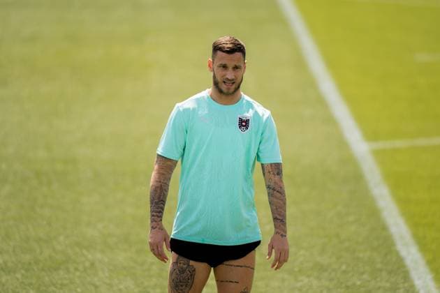 SOCCER - UEFA EURO, EM, Europameisterschaft,Fussball 2024 BERLIN,GERMANY,16.JUN.24 - SOCCER -UEFA EURO 2024, training Team AUT. Image shows Marko Arnautovic (AUT).  GEPAxpictures xJohannesxFriedl