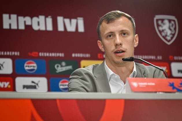 EURO 2024, Nationalteam Tschechien, Pressekonferenz Defender Tomas Vlcek attends a press conference, PK, Pressekonferenz of Czech national football team within the European Football Championships, Norderstedt, Germany, June 16, 2024. (CTKxPhoto VitxSimanek) CTKPhotoP2024061602285  CTKPhotoP2024061602285