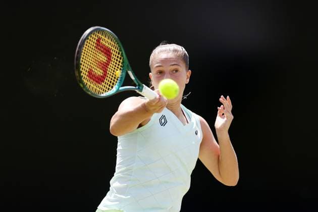 Diane Parry during a Semi Final match against Karolina Pliskova. Rothesay Open Nottingham, Day 7, Tennis, Lexus Nottingham Tennis Centre, Nottingham, UK - 16 June 2024  Copyright: xRyanxBrowne Shutterstockx 14523734e