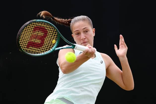 Diane Parry during a Semi Final match against Karolina Pliskova. Rothesay Open Nottingham, Day 7, Tennis, Lexus Nottingham Tennis Centre, Nottingham, UK - 16 June 2024  Copyright: xRyanxBrowne Shutterstockx 14523734a